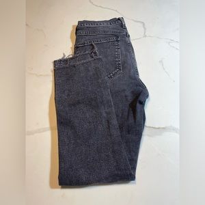 Washed black cigarette jeans